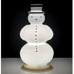Table lamp "Snowman" opal glass - 1980s