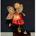 Vintage PRL - Handicraft - Butterfly Lamp - 1970s.