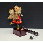Vintage PRL - Handicraft - Butterfly Lamp - 1970s.
