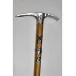 Old mountain chequered on a wooden shaft - Austria 1950s