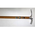 Old mountain chequered on a wooden shaft - Austria 1950s