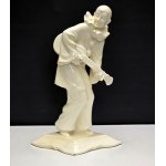 Large ceramic figure of Pierrot with guitar - 40 cm - Royal Dux 1930s