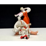 Pair of porcelain figurines Polonné -Dances - 1980s
