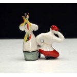 Pair of porcelain figurines Polonné -Dances - 1980s