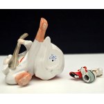 Pair of porcelain figurines Polonné -Dances - 1980s