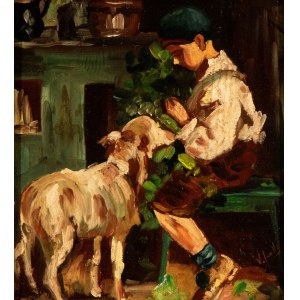 VINCENZO IROLLI (Napoli 1860 - 1949), Interior scene with child