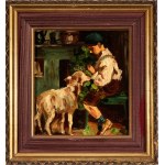 VINCENZO IROLLI (Napoli 1860 - 1949), Interior scene with child