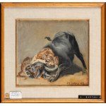 GIULIO ARISTIDE SARTORIO (ROMA 1860 - ROMA 1932), Animal predation scene, 1893
