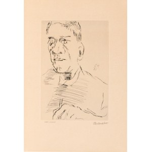 OSKAR KOKOSCHKA (Pöchlarn 1886 - Montreux 1980), Self-portrait with brush, 1970