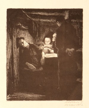 KÄTHE KOLLWITZ (Königsberg 1867 - Moritzburg 1945), Tod from the series Ein Weberaufstand, 1893/97