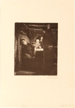 KÄTHE KOLLWITZ (Königsberg 1867 - Moritzburg 1945), Tod from the series Ein Weberaufstand, 1893/97