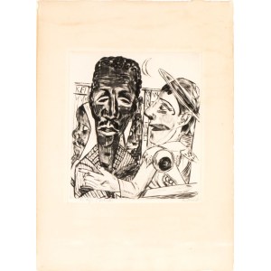 MAX BECKMANN (Lipsia 1884 - New York 1950), Der Neger dalla serie Jahrmarkt, 1922