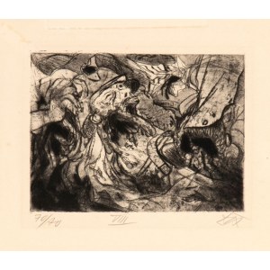 OTTO DIX (Untermhaus 1891 - Singen 1969), VIII etching (Zerschossene) from the seriesDer Krieg , 1923/24