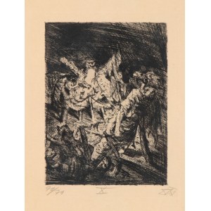OTTO DIX (Untermhaus 1891 - Singen 1969), X etching (Drahtverhau vor dem Kampfgraben) from the series Der Krieg , 1923/24