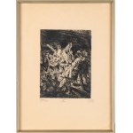 OTTO DIX (Untermhaus 1891 - Singen 1969), X etching (Drahtverhau vor dem Kampfgraben) from the series Der Krieg , 1923/24