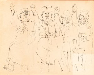 GEORGE GROSZ (Berlino 1893 - 1959), Einer für alle, alle für einen, 1940s