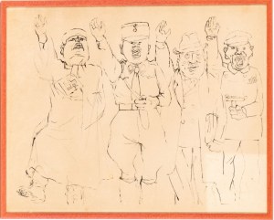 GEORGE GROSZ (Berlino 1893 - 1959), Einer für alle, alle für einen, 1940s