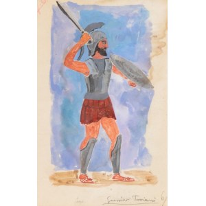 FELICE CASORATI (Novara 1883 - Torino 1963), Trojan warrior, 1940s