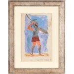 FELICE CASORATI (Novara 1883 - Torino 1963), Trojan warrior, 1940s