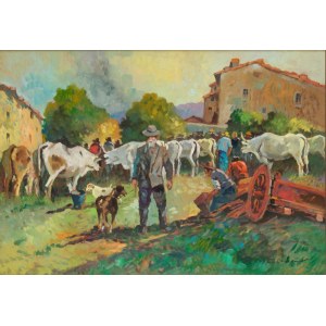 CARLO DOMENICI (Livorno 1897 - Portoferraio 1981), Countryside scene