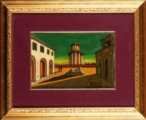 GIORGIO DE CHIRICO (Volo 1888 - Roma 1978), Piazza d'Italia, 1960