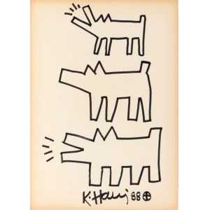 KEITH HARING (Pennsylvania 1958 - New York 1990), Barking dogs and dog, 1988