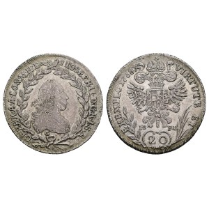 20 Krejcar 1768 G, Josef II. /1765-1790/ Nagybanya