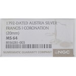 Coronation token 1792, Francis II. / I./ MS 64