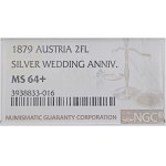 2 Zlatník 1879, Franz Joseph I., Vienna, MS 64+