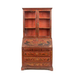 Italian trumeau lacquered in chinoiserie - Turin, 18th century