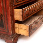Italian trumeau lacquered in chinoiserie - Turin, 18th century