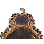 Miroir avec console en bois sculpté et doré - Venise, milieu du XIXe siècle