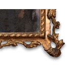 Miroir avec console en bois sculpté et doré - Venise, milieu du XIXe siècle
