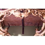 Miroir avec console en bois sculpté et doré - Venise, milieu du XIXe siècle