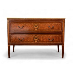 Neoclassical inlaid chest of drawers - Naples, 18th century
