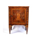 Neoclassical inlaid bedside table, Northern Italy - 18th century