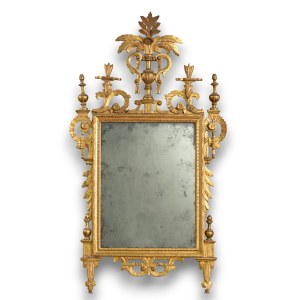 Specchio neoclassico in legno intagliato e dorato in stile lucchese - XVIII secolo