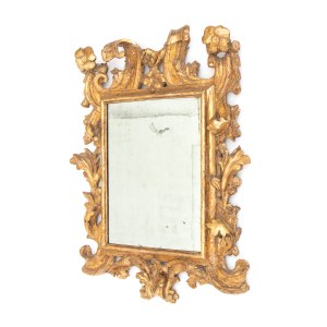 Carved and gilded wooden mirror - Central Italy, 18th century