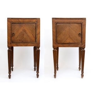 Pair of Louis XVI bedside tables, - Lombardy Region, 18th century