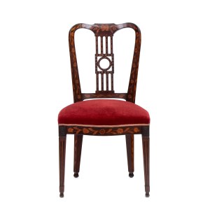 Dutch inlaid chair, Louis XVI chair - 18th century