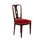Dutch inlaid chair, Louis XVI chair - 18th century