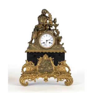 VINCENT & CIE, Gilded bronze table clock, France - 19th century