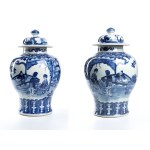 A pair of porcelain vases - China, 19th century