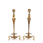 FERDINAND BARBEDIENNE (1810 - 1892), A pair of bronze candlesticks - Paris, late 19th century