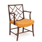 A pair of English George IV armchairs - 19th century