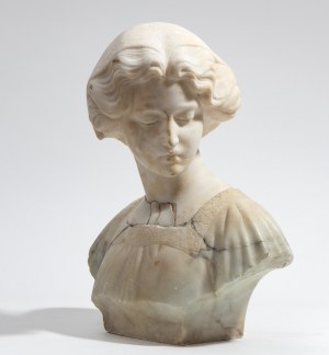 GIUSEPPE BESSI (attribuito a) (Volterra 1857 - Volterra 1922), Marble bust of a woman - Italy, 19th century