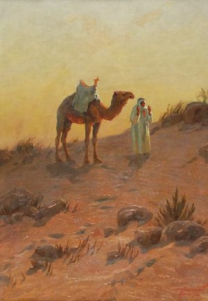 ALEKSANDER LASZENKO (1883-1944), Na pustyni w okolicach Mann w Jordanii