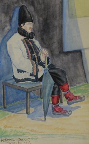 KAROL KOSSAK (1896-1975), Hucuł z Tatarowa, 1922