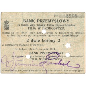 Drohobych, Banque industrielle - 2 couronnes 1914