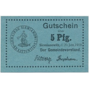 Siemianowice - Siemianowitz - 5 Pfennig 1918